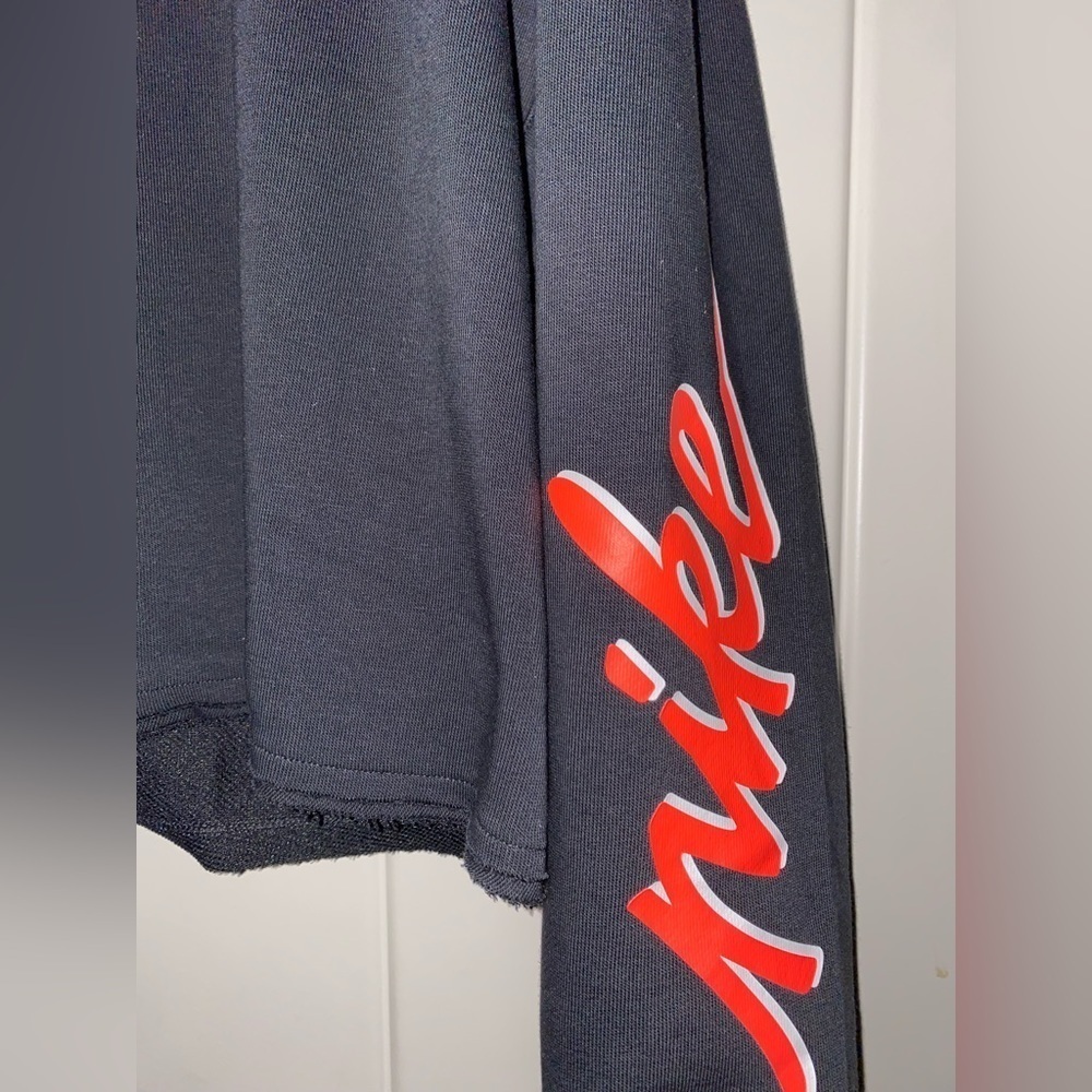 Nike Dri-Fit‎ Women L Crop Sweatshirt Sporty Oversize Athletic Workout NEW - Picture 4 of 10